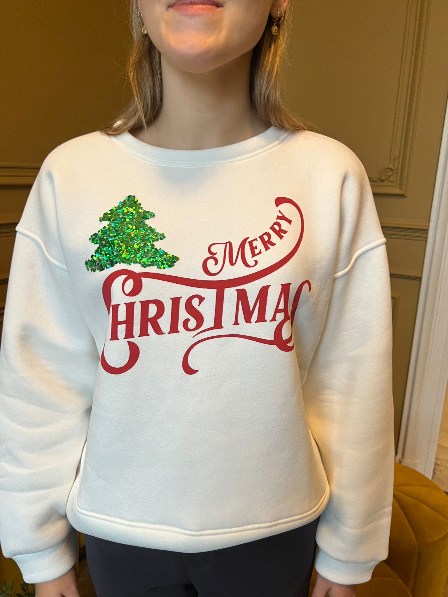 Image Christmas sweater Santa white