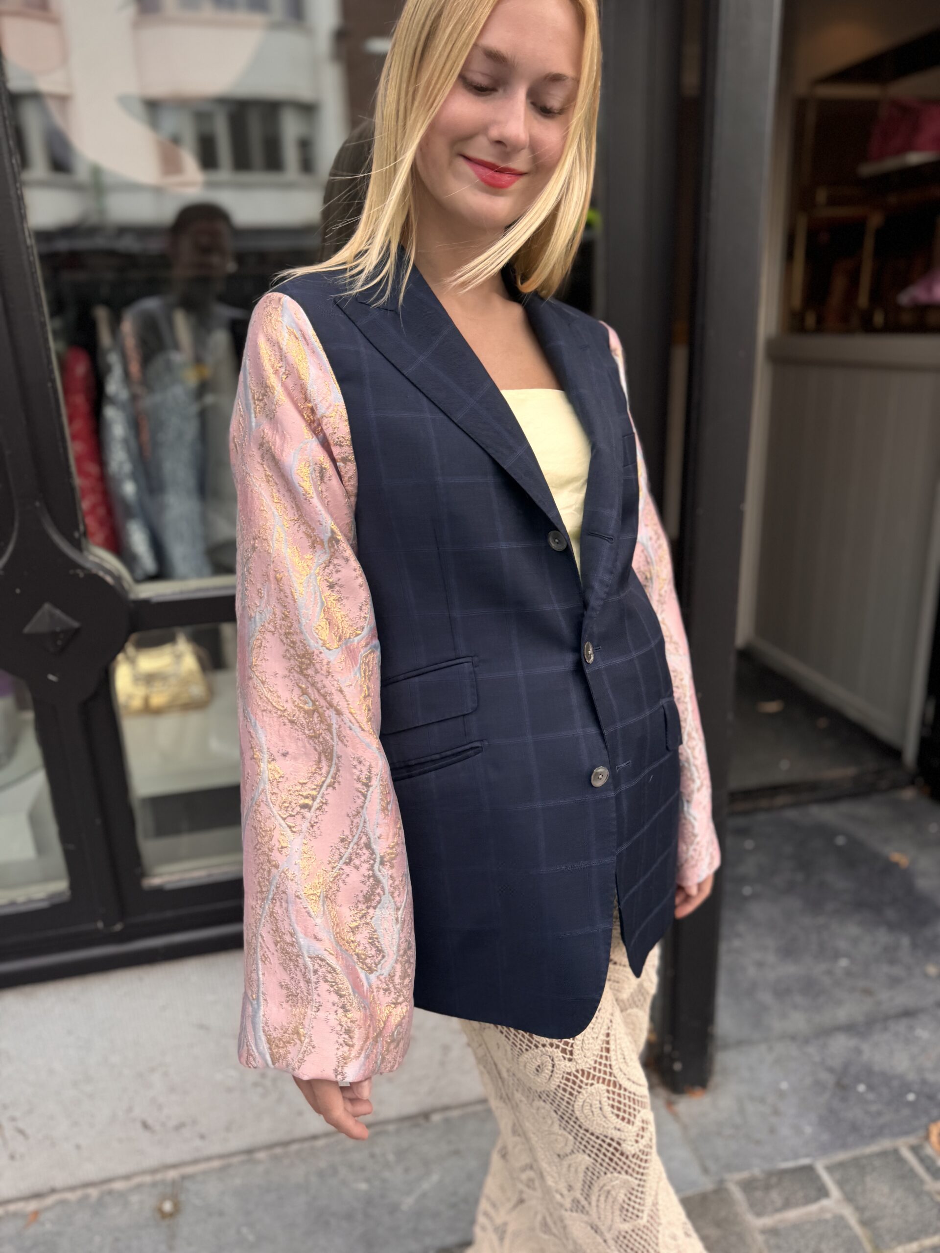 Image Renée blazer blauw/roze M